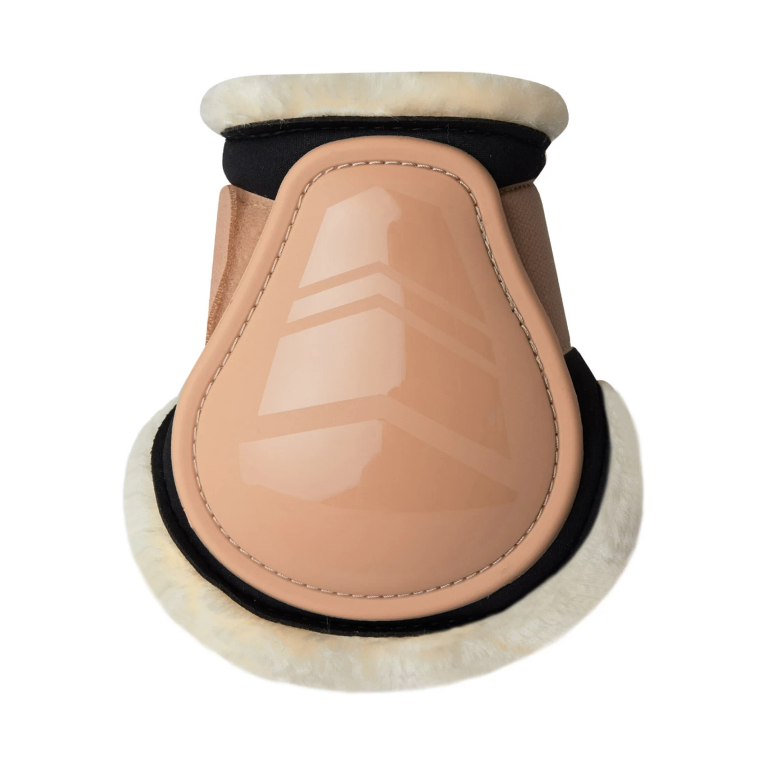 Horze Caliber Fleece Hind Fetlock Boots - Biscuit Brown - Image 5