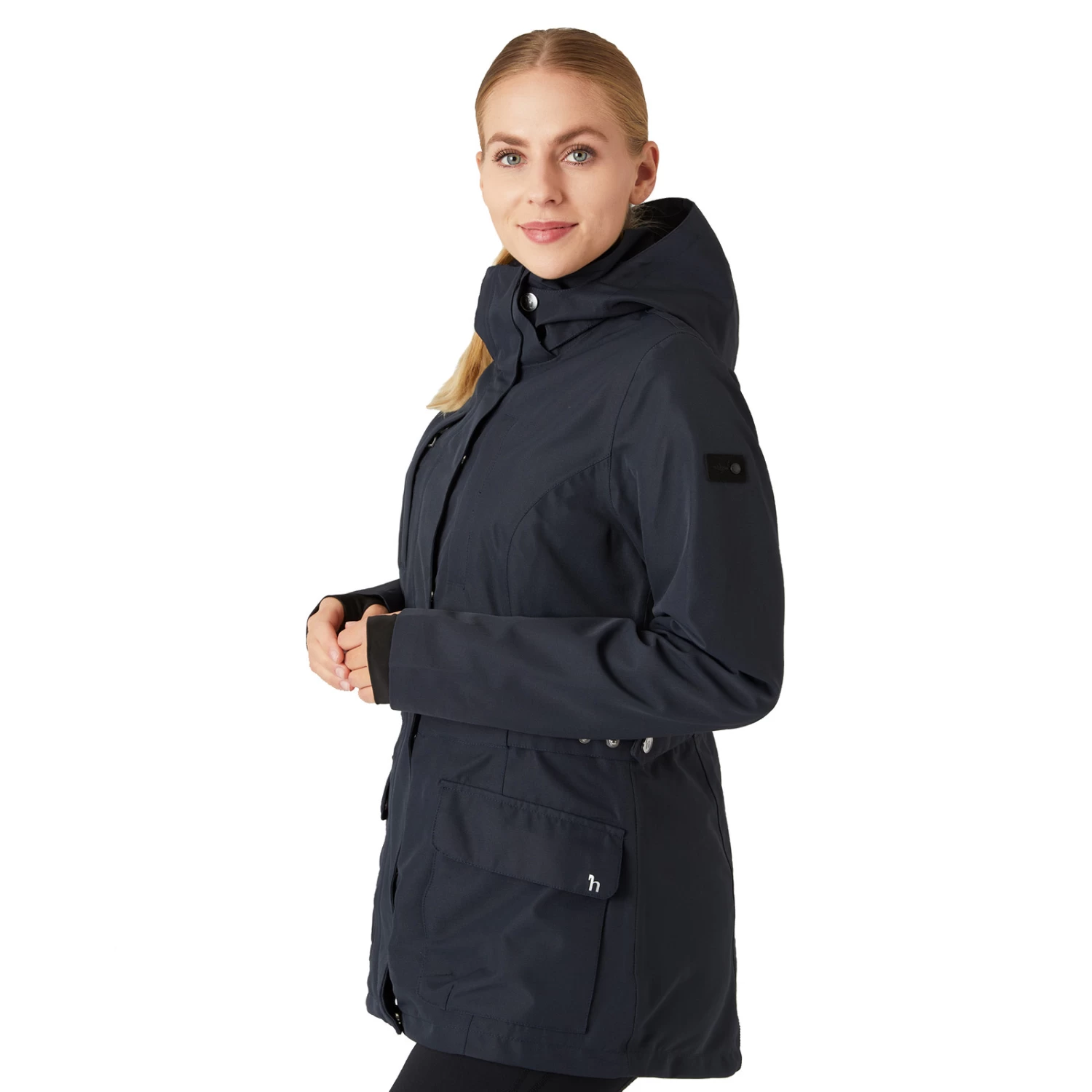 Horze Jadine Womens Winter Jacket - Dark Navy - Image 6