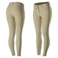 Horze Grand Prix Womens Classic Hunter Knee Patch Breeches - Tan