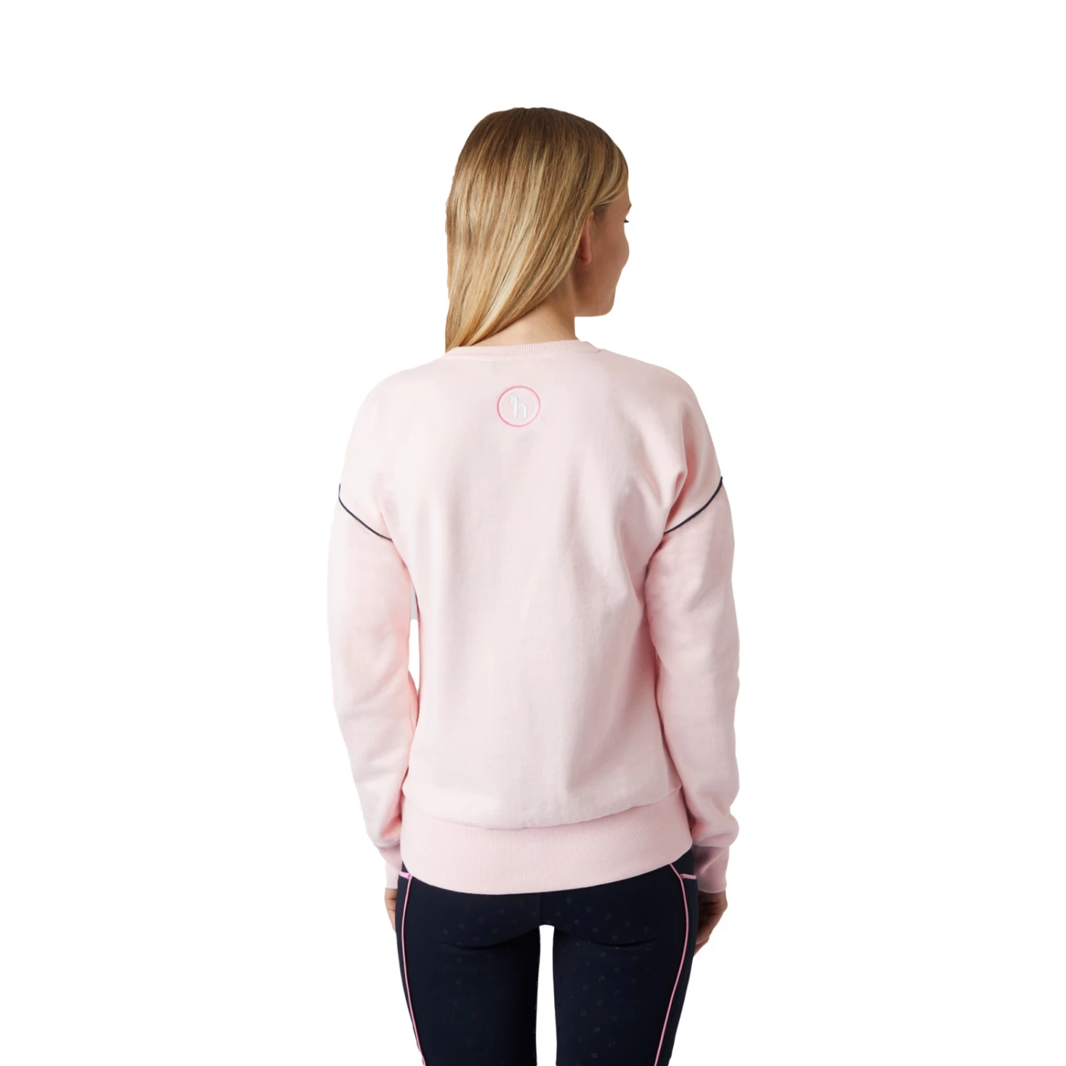 Horze Ashlyn Young Rider Crew Neck Sweater - Mauve Chalk (Pink) - Image 3