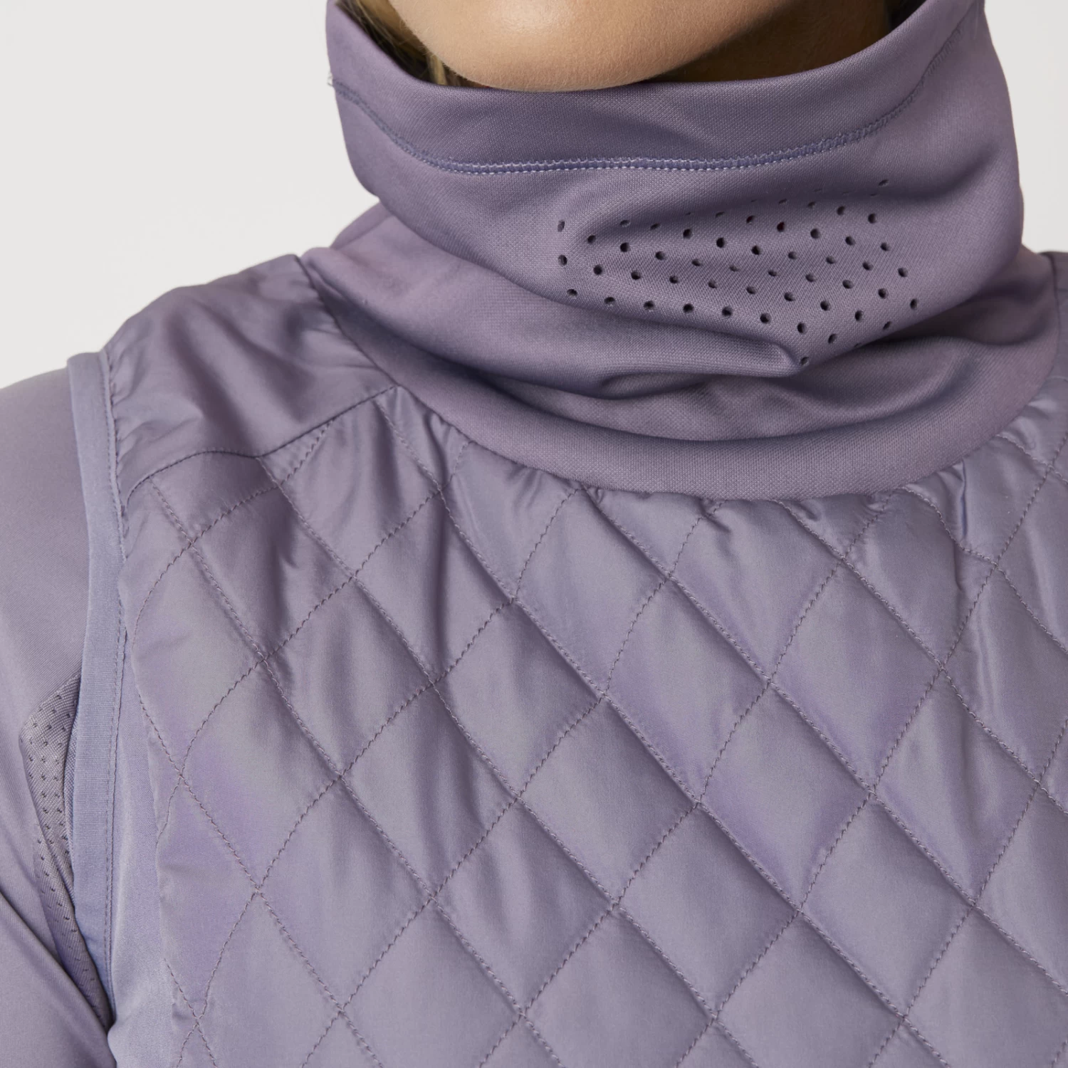 Horze Riley Womens Hybrid Riding Vest - Grey Ridge Purple - Image 6