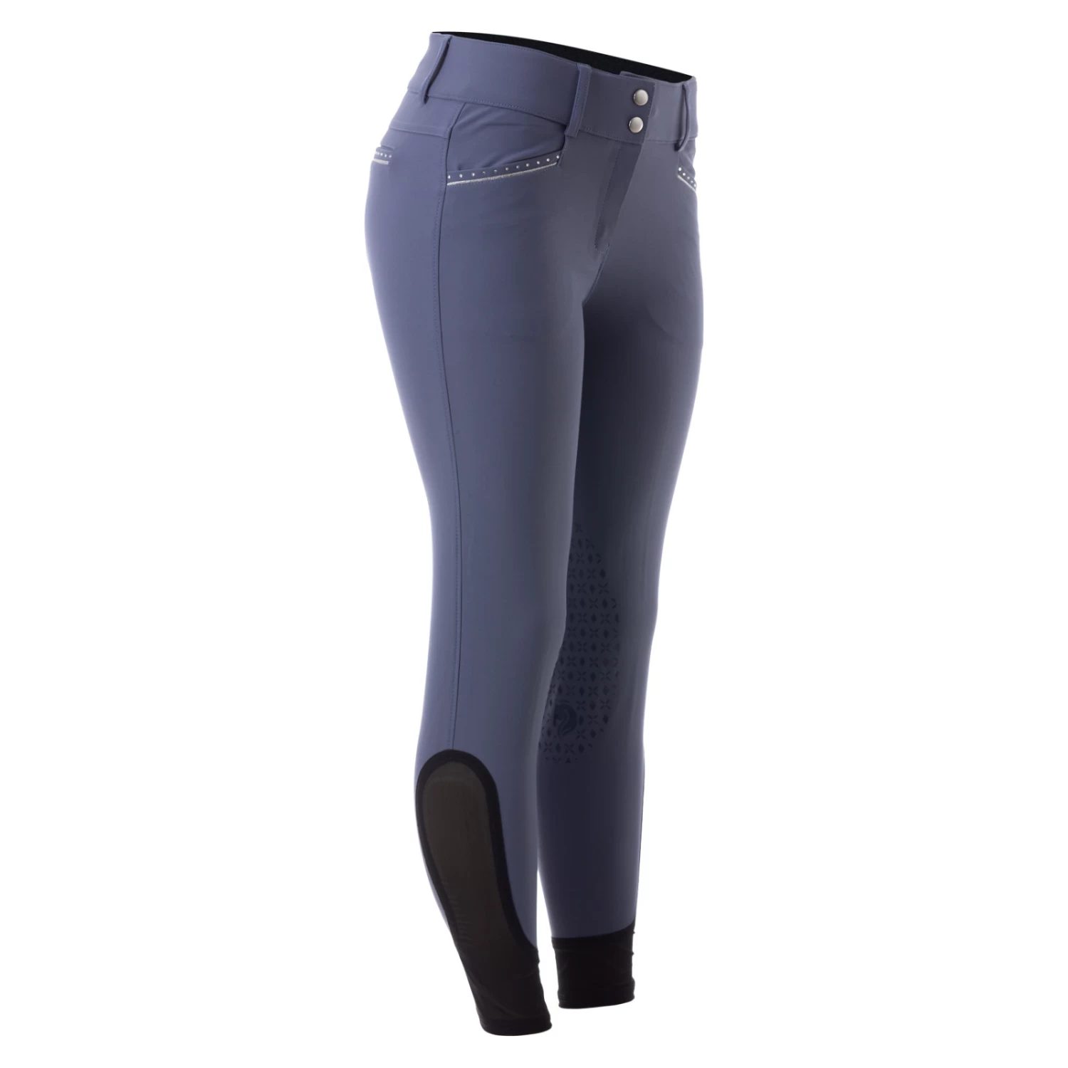Equinavia Victoria Womens Silicone Knee Patch Breeches - Twilight Blue - Image 3