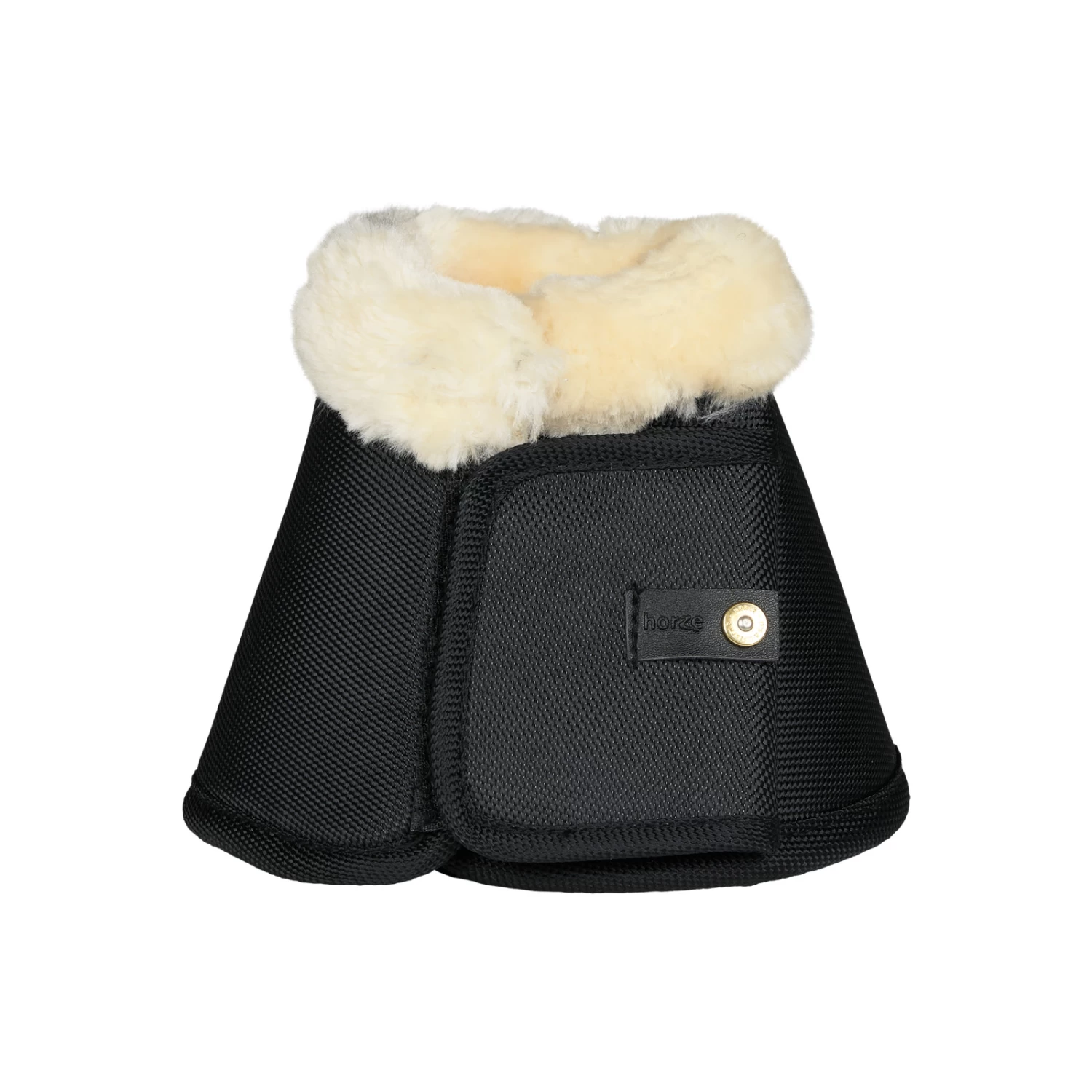 Horze Lincoln Faux Fur Bell Boots - Black - Image 2