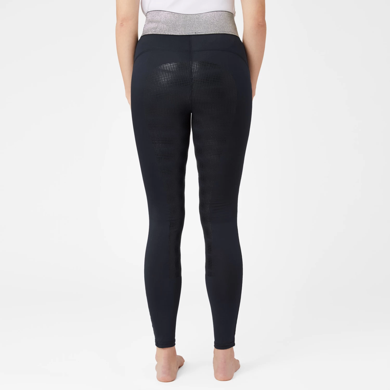 Horze Radiance Womens Tights With Smart Pockets - Dark Blue - Image 5