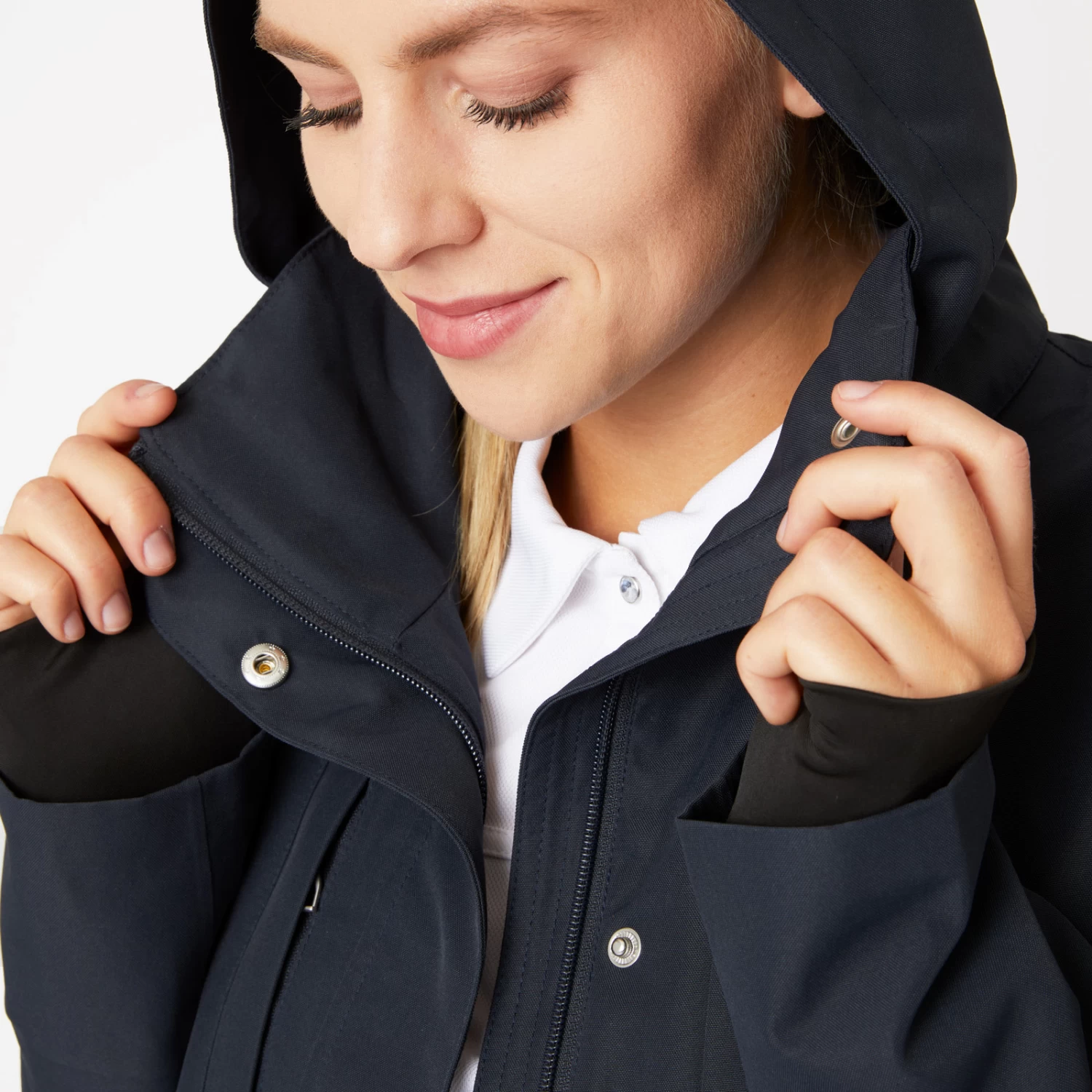 Horze Jadine Womens Winter Jacket - Dark Navy - Image 7