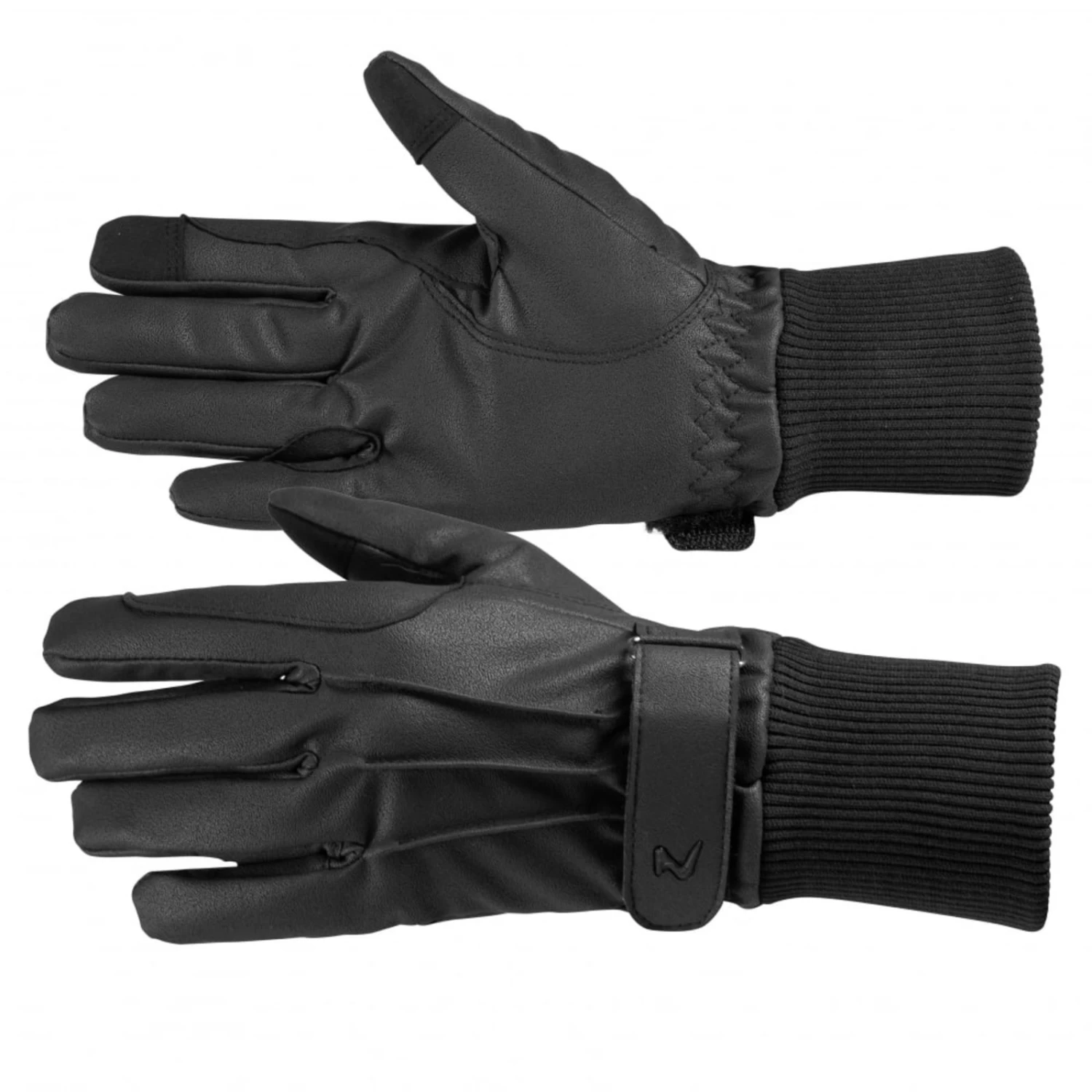 Horze Polyurethane Fleece Lined Riding Gloves - Black