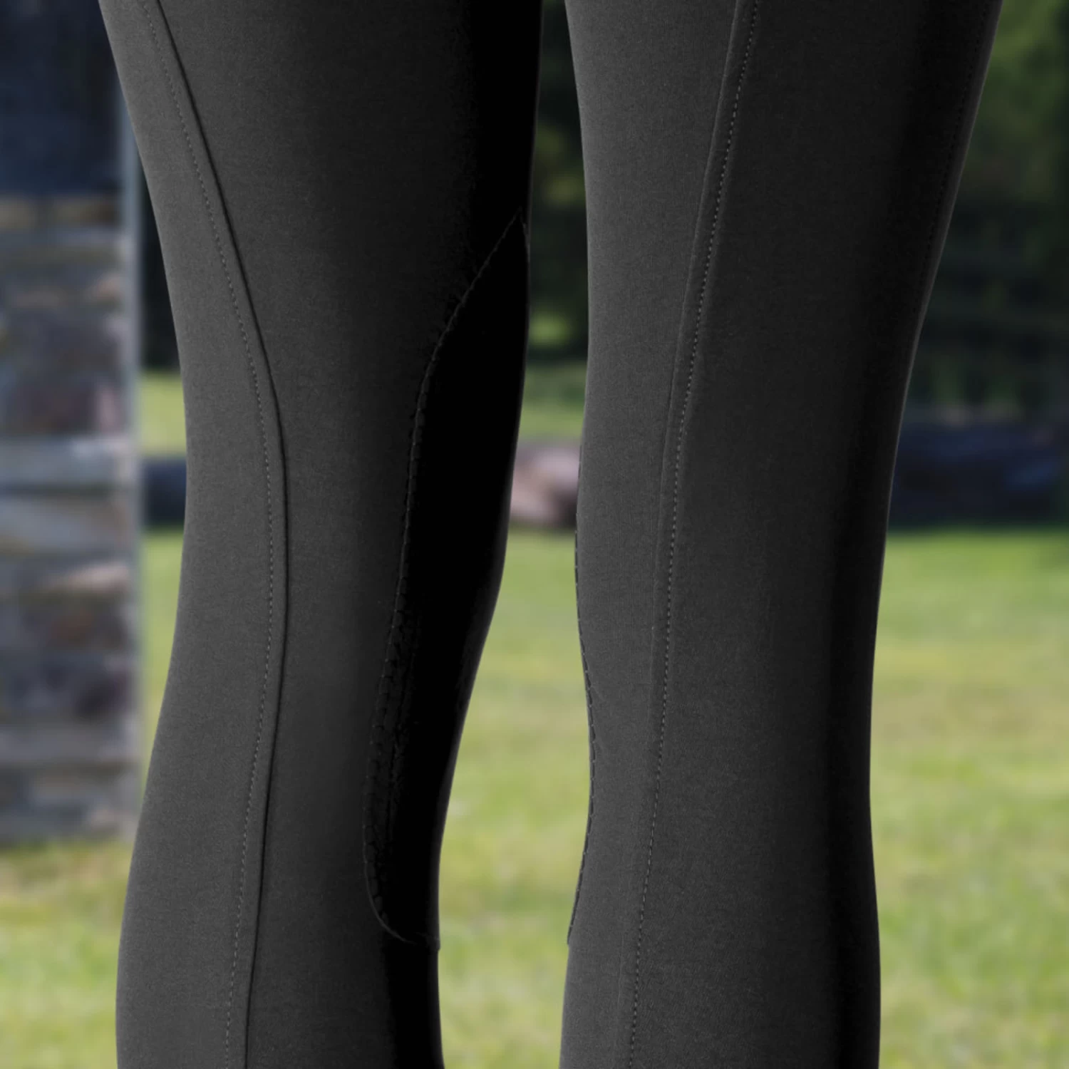 Horze Grand Prix Womens Classic Hunter Knee Patch Breeches - Black - Image 6
