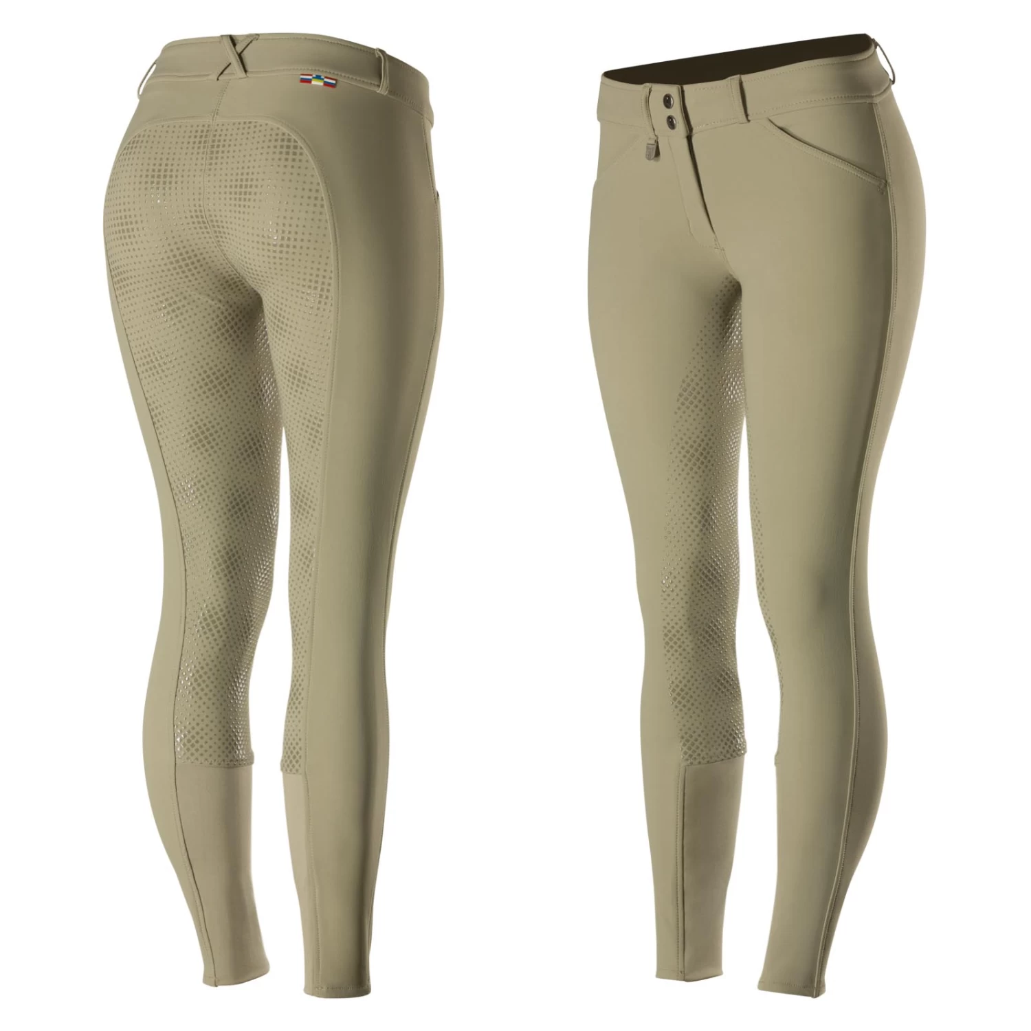 Horze Grand Prix Womens Silicone Full Seat Breeches - Dark Brown - Image 14