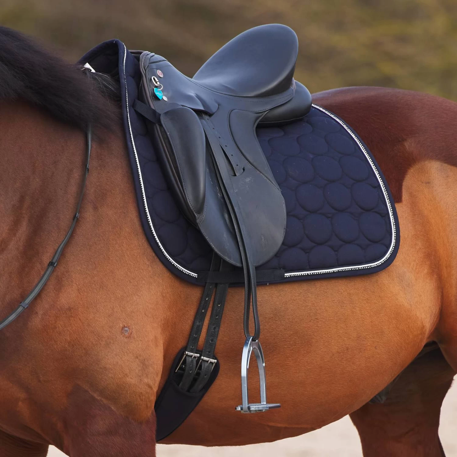 Horze Marquess Dressage Saddle Pad - Dark Navy - Image 2