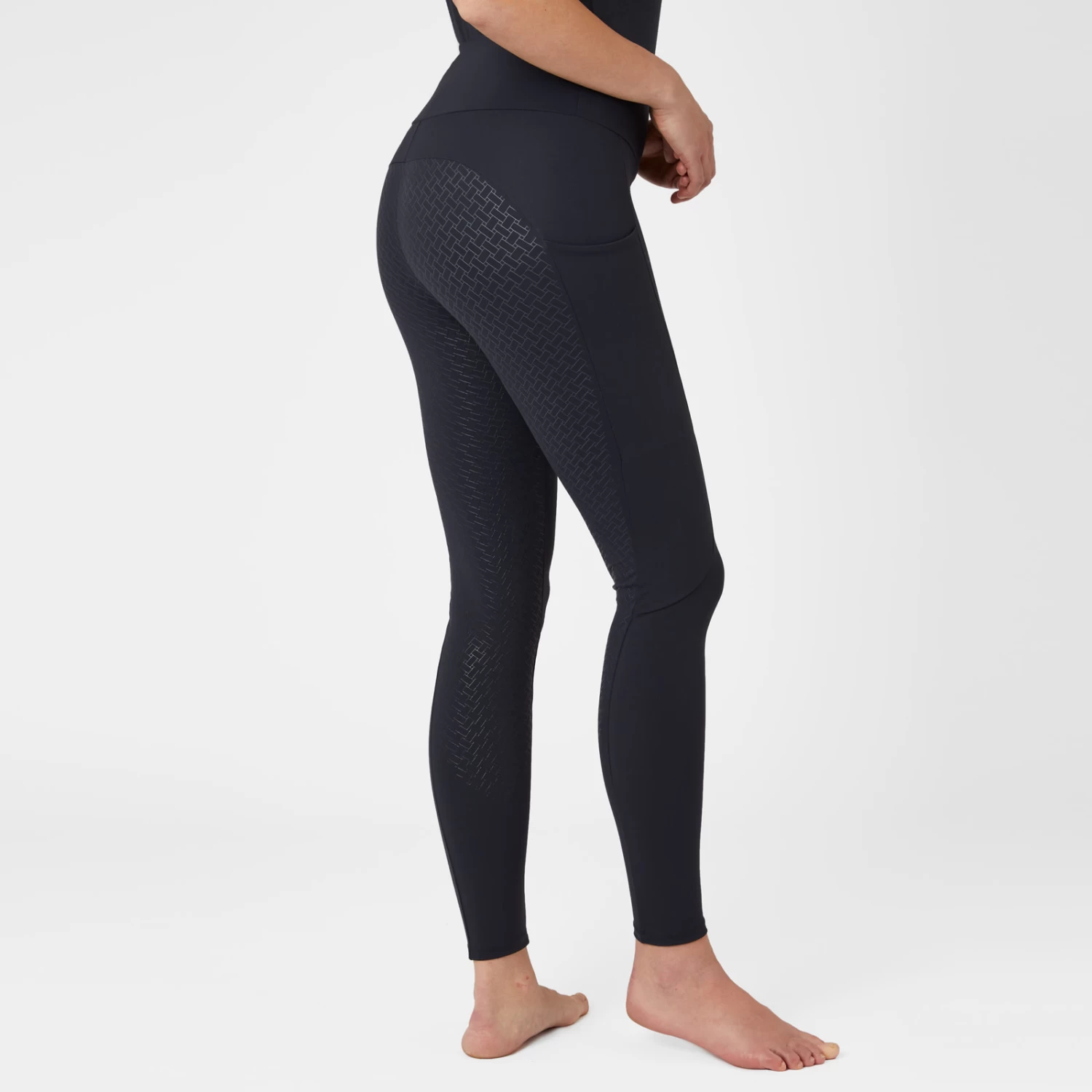 Horze Ginny Womens Full Seat Tights - Dark Navy - Image 7