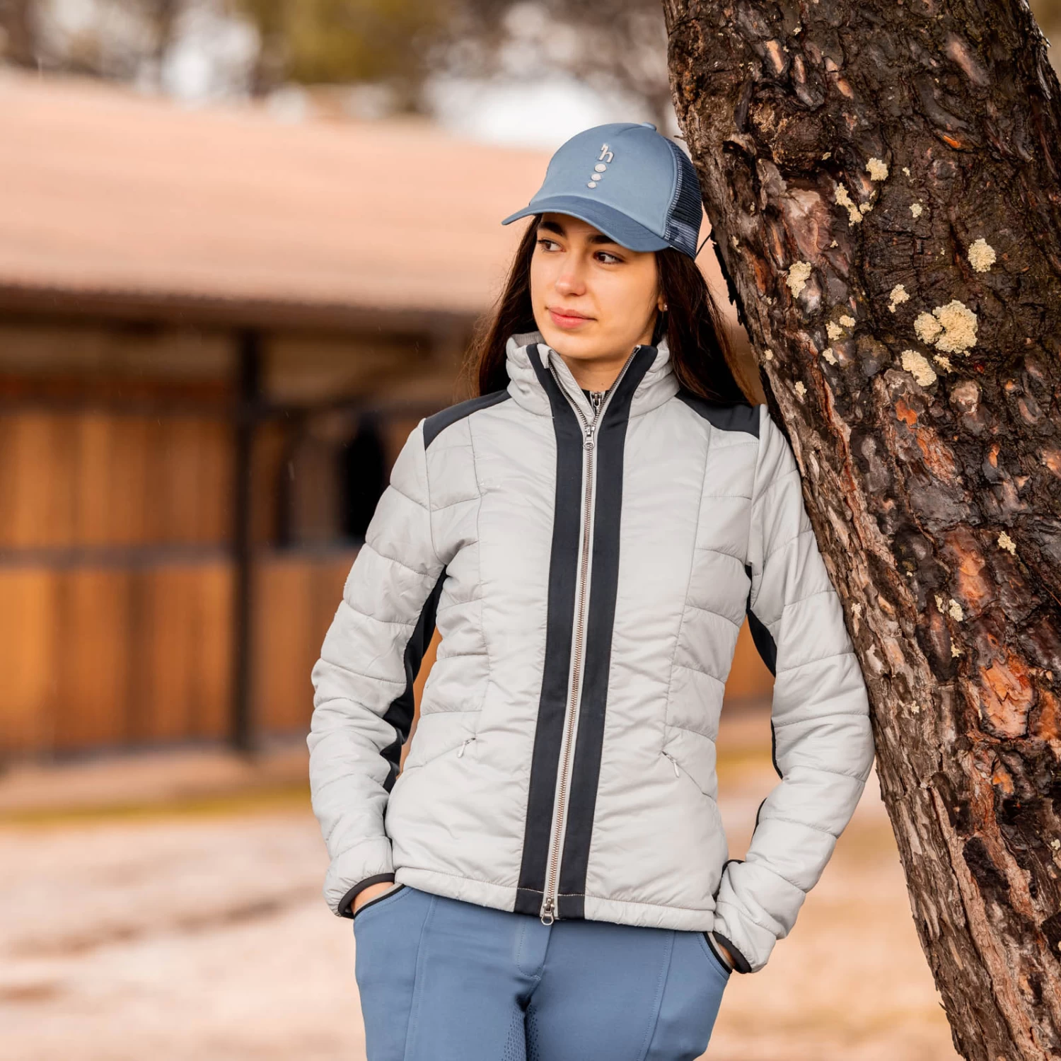 Horze Cameron Womens Hybrid Jacket - Harbour Mist - Image 10