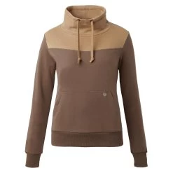 Horze Jade Womens High Neck Sweatshirt - French Roast/Cocoa Mocha