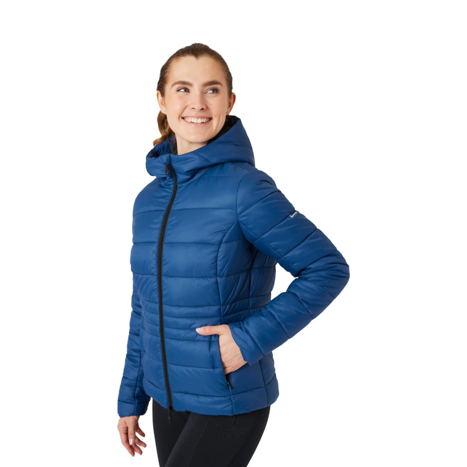 Horze Rea Womens Light Padded Jacket - Opal Blue - Image 5