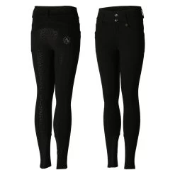 Horze Tara Kids High Waist Full Seat Breeches - Black