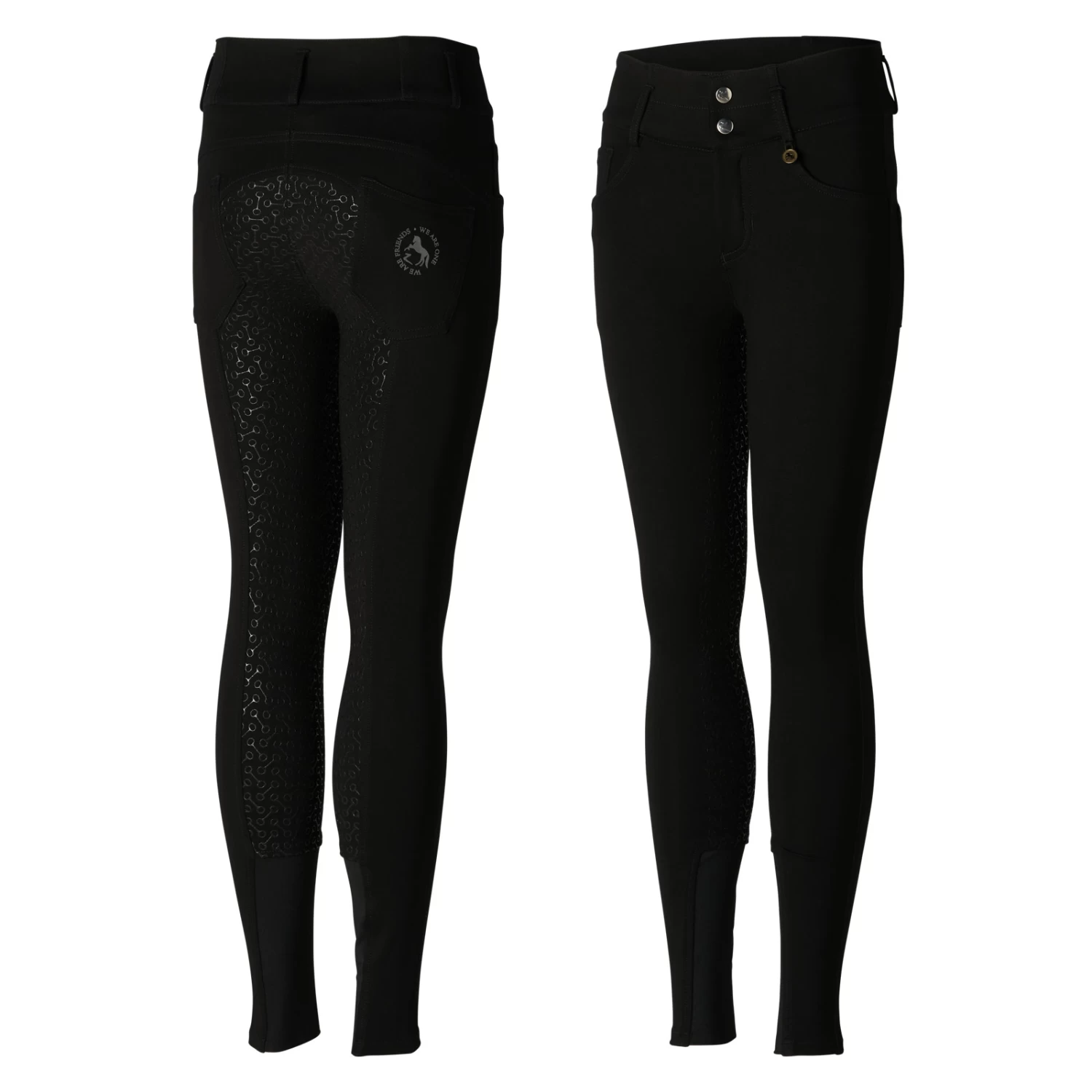 Horze Tara Kids High Waist Full Seat Breeches - Arty Purple - Image 9