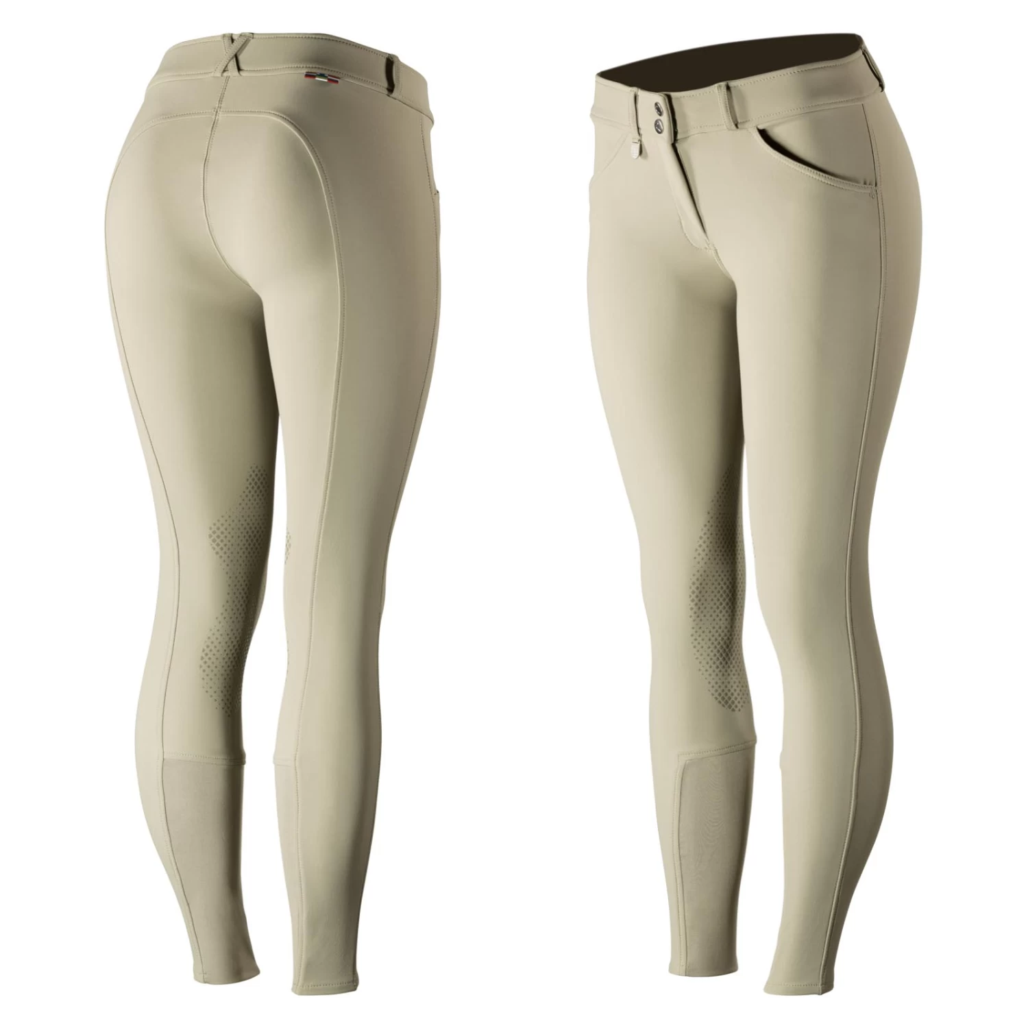 Horze Grand Prix Womens Silicone Knee Patch Breeches - Black - Image 12