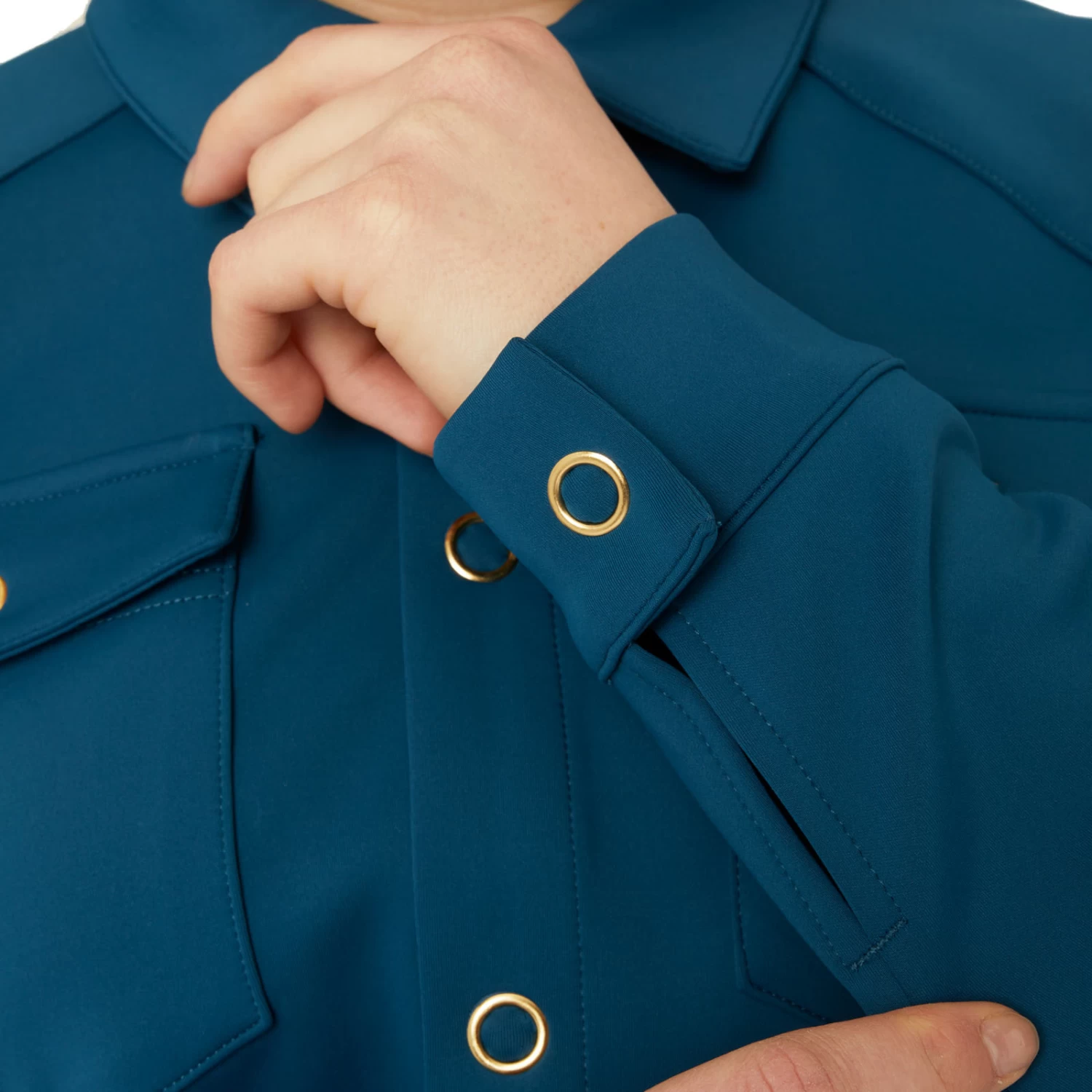 Horze Alyssa Womens Shirt Jacket - Legion Blue - Image 5