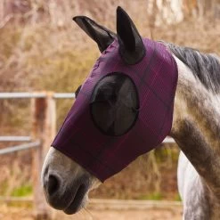 Soft Fitted Fly Mask - Black/Pink