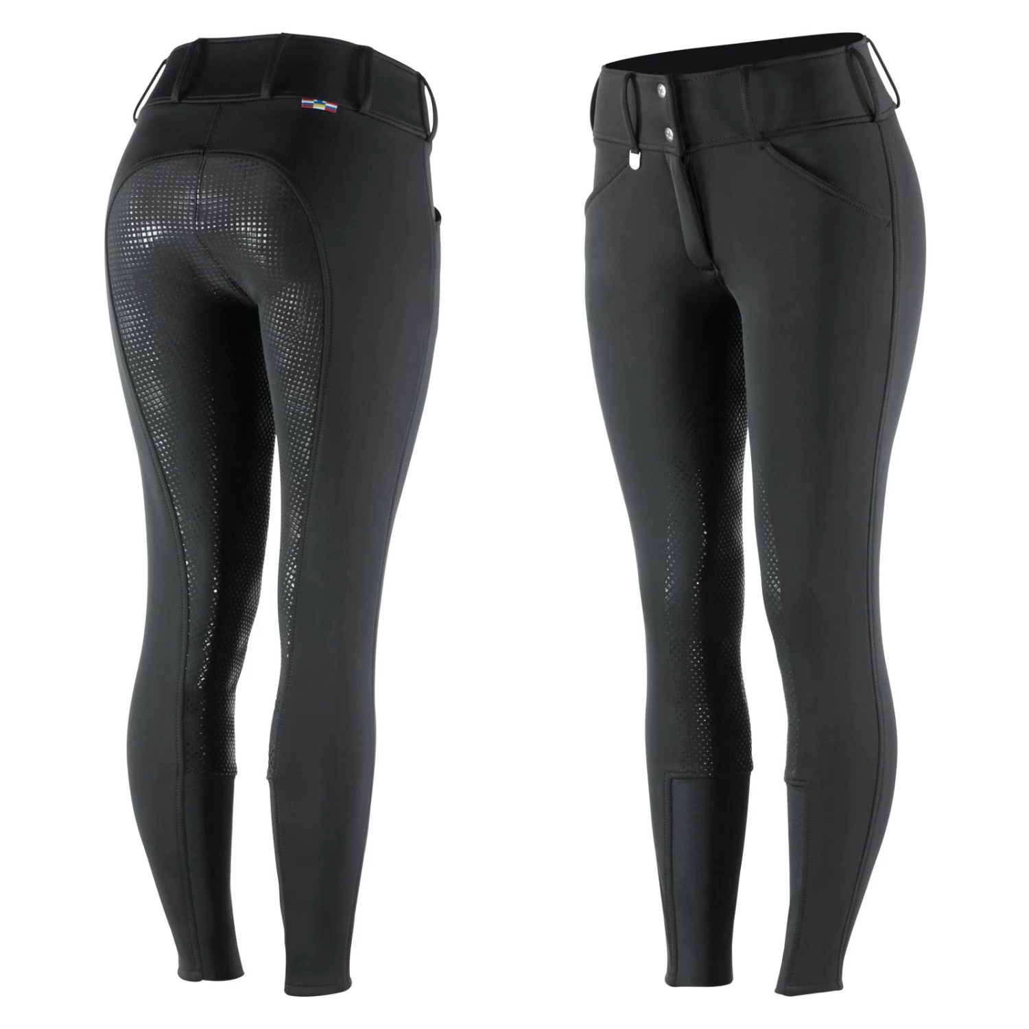 Horze Grand Prix Womens Thermo Softshell Full Seat Breeches - Roasted Cashew - Image 10
