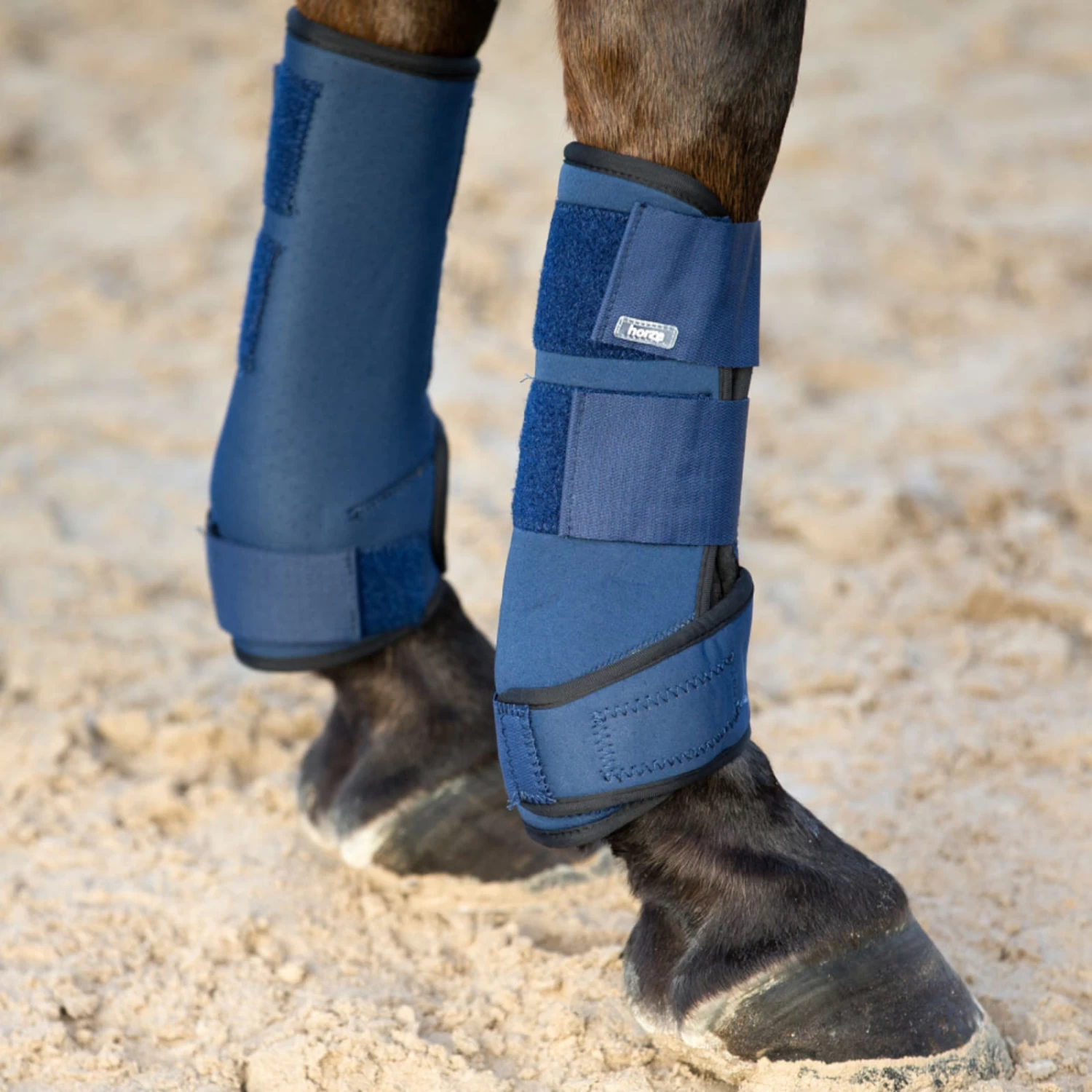 Horze Brushing Boots - Blue - Image 2