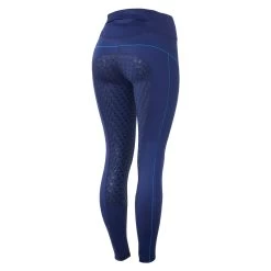 Horze Zadie Womens Fleece Lined Winter Tights - Blue Depth