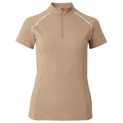 B Vertigo Adara Womens Cool Tech Training Shirt - Tiger's Eye Brown