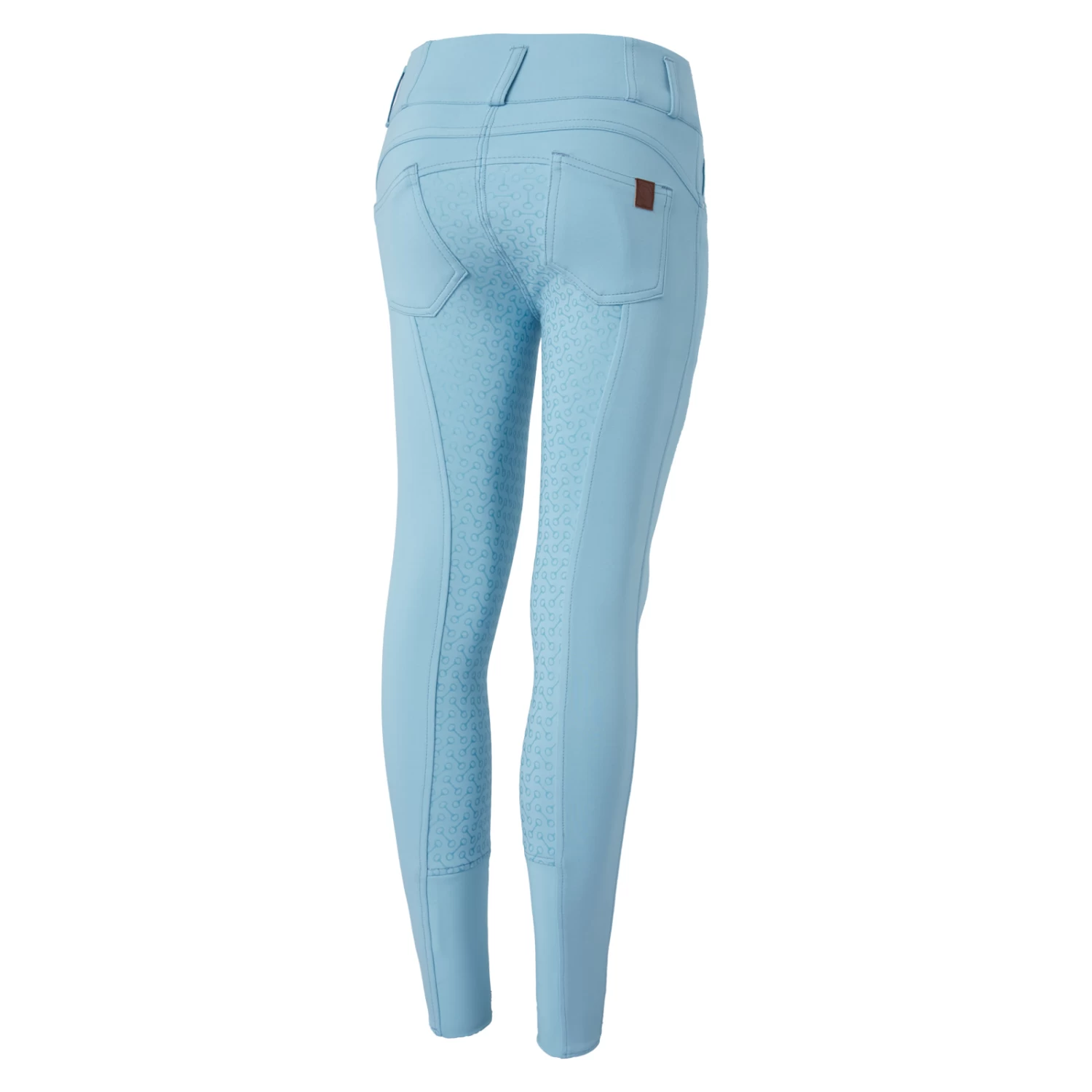Horze Tara Kids High Waist Full Seat Breeches - Corydalis Light Blue - Image 4
