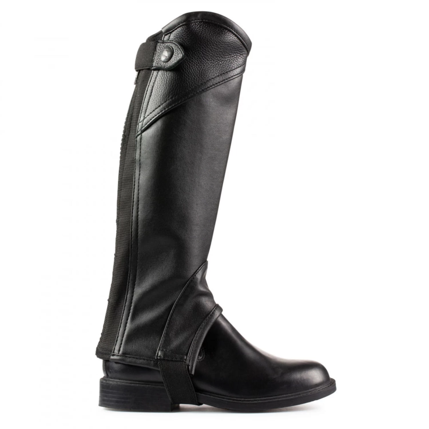 Horze Kids Soft Leather Half Chaps - Black