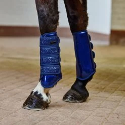 Horze Protection Boots With Glitter - Dark Blue