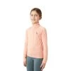 Horze Lola Kids Long Sleeved Half Zip Tec Shirt - Shrimp Pink