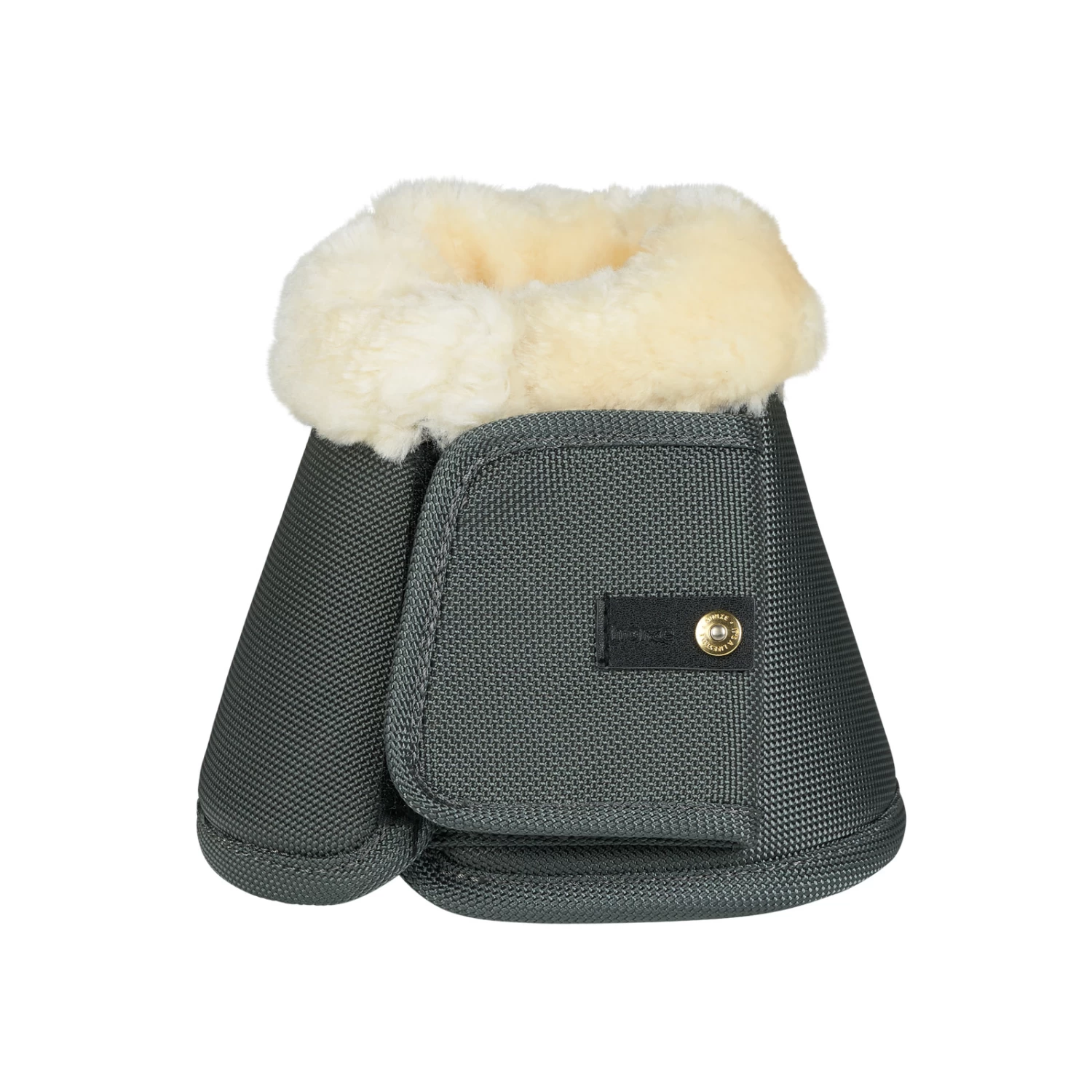 Horze Lincoln Faux Fur Bell Boots - Charcoal Grey - Image 2