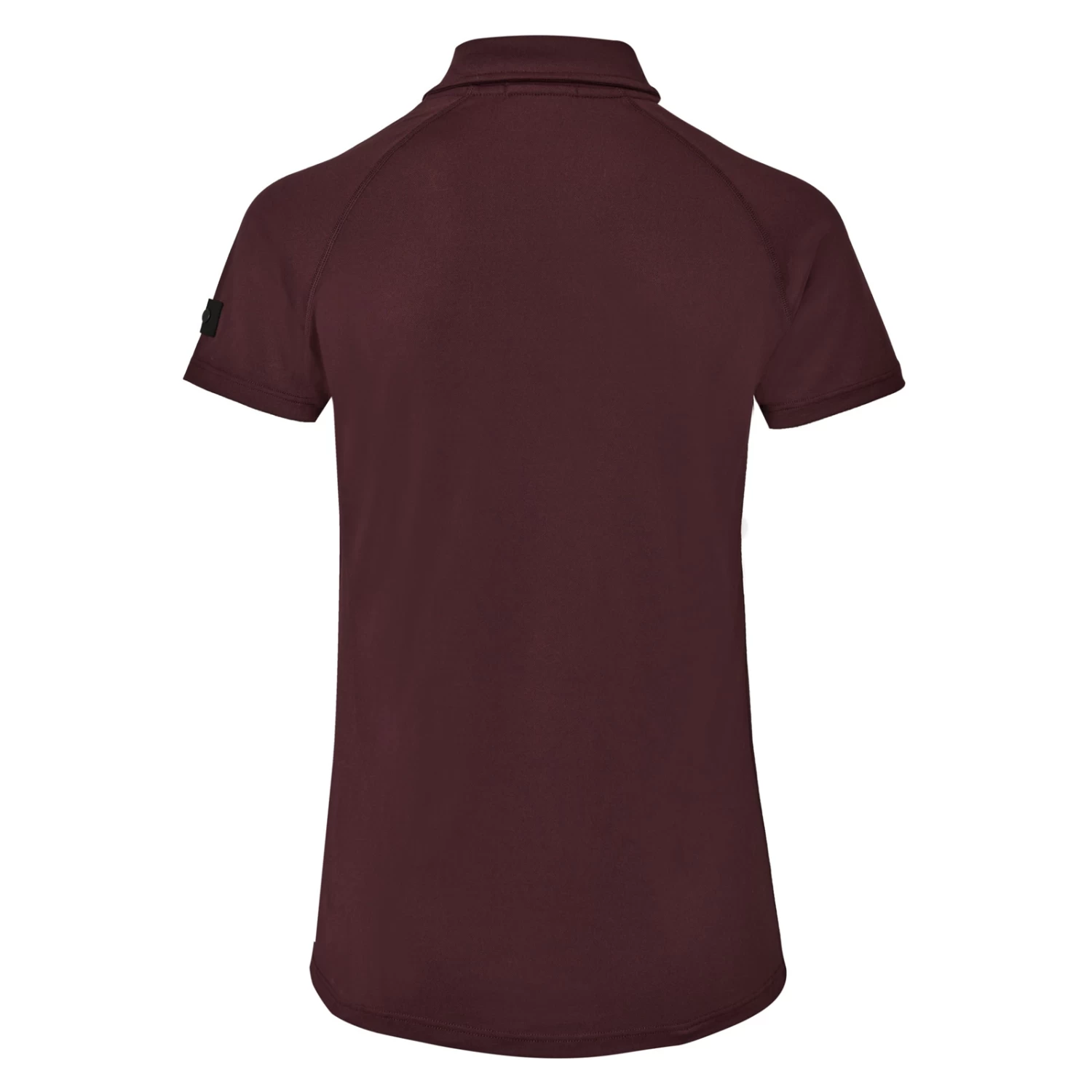 Horze Tiana Womens Pique Shirt W/ Short Sleeves - Red Mahogany Burgundy - Image 4