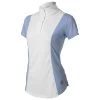 Equinavia Martha Womens Short Sleeved Show Shirt - Light Blue/White
