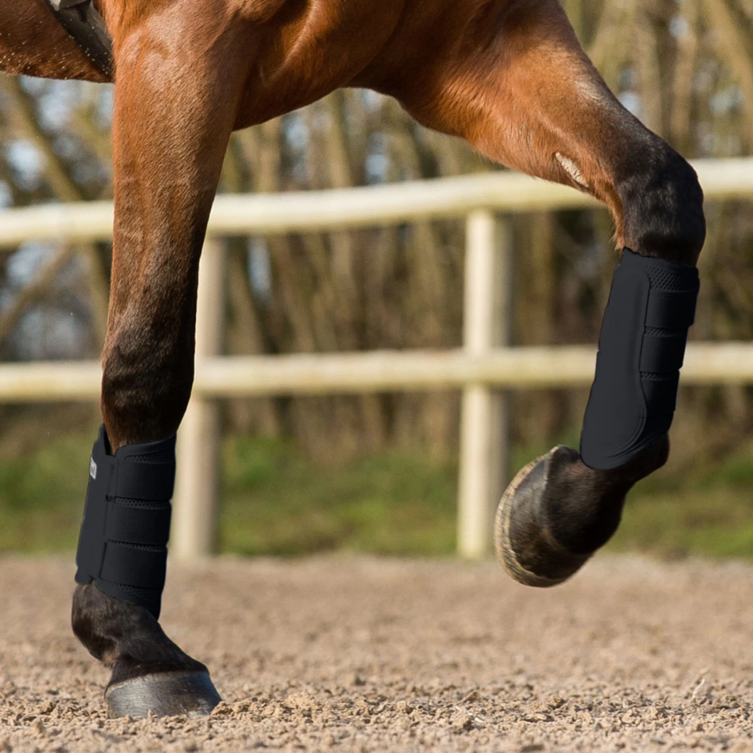 Horze Impact Dressage Brushing Boots - Black - Image 20