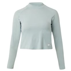 Horze Gabriela Womens UV Pro Cooling Sun Crop Top - Aqua Grey