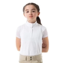 Equinavia Charlotte Kids Short Sleeved Show Shirt - White