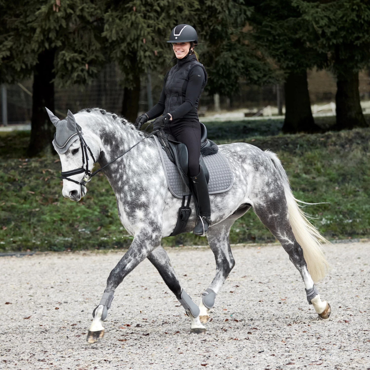 Horze Adepto Tendon Boots - Steel Grey - Image 8