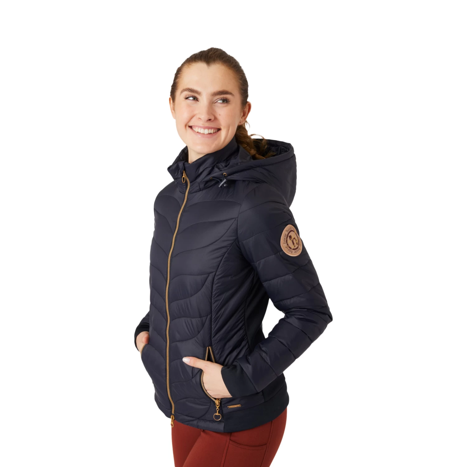 Horze Shannon Womens Light Padded Jacket - Dark Navy - Image 7