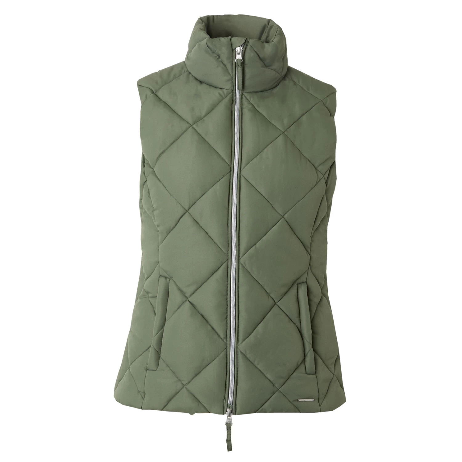 Horze Carola Womens Padded Vest - Beetle Khaki Green