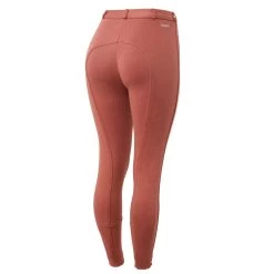 Horze Active Womens Silicone Full Seat Breeches - Marsala Red