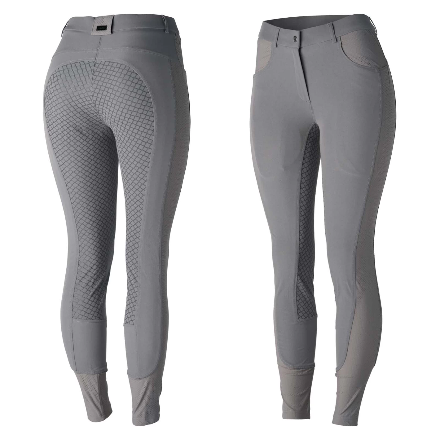 Horze Saphira Womens Ventilated Full Seat Breeches - Dark Navy - Image 4
