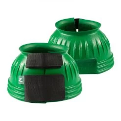 Horze Double Closure No Turn Rubber Bell Boots - Green