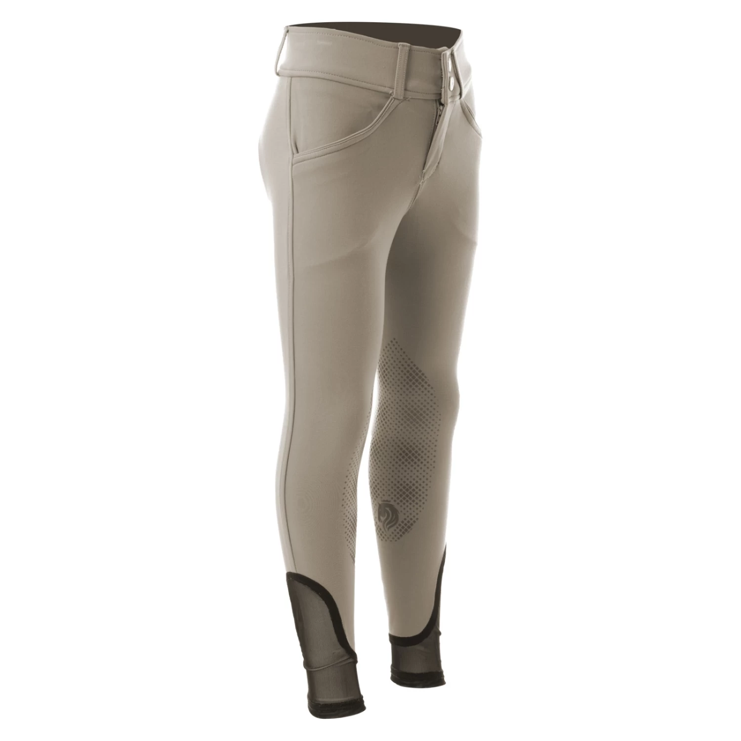 Equinavia Greta Kids Silicone Knee Patch Breeches - Tan/Tan - Image 7