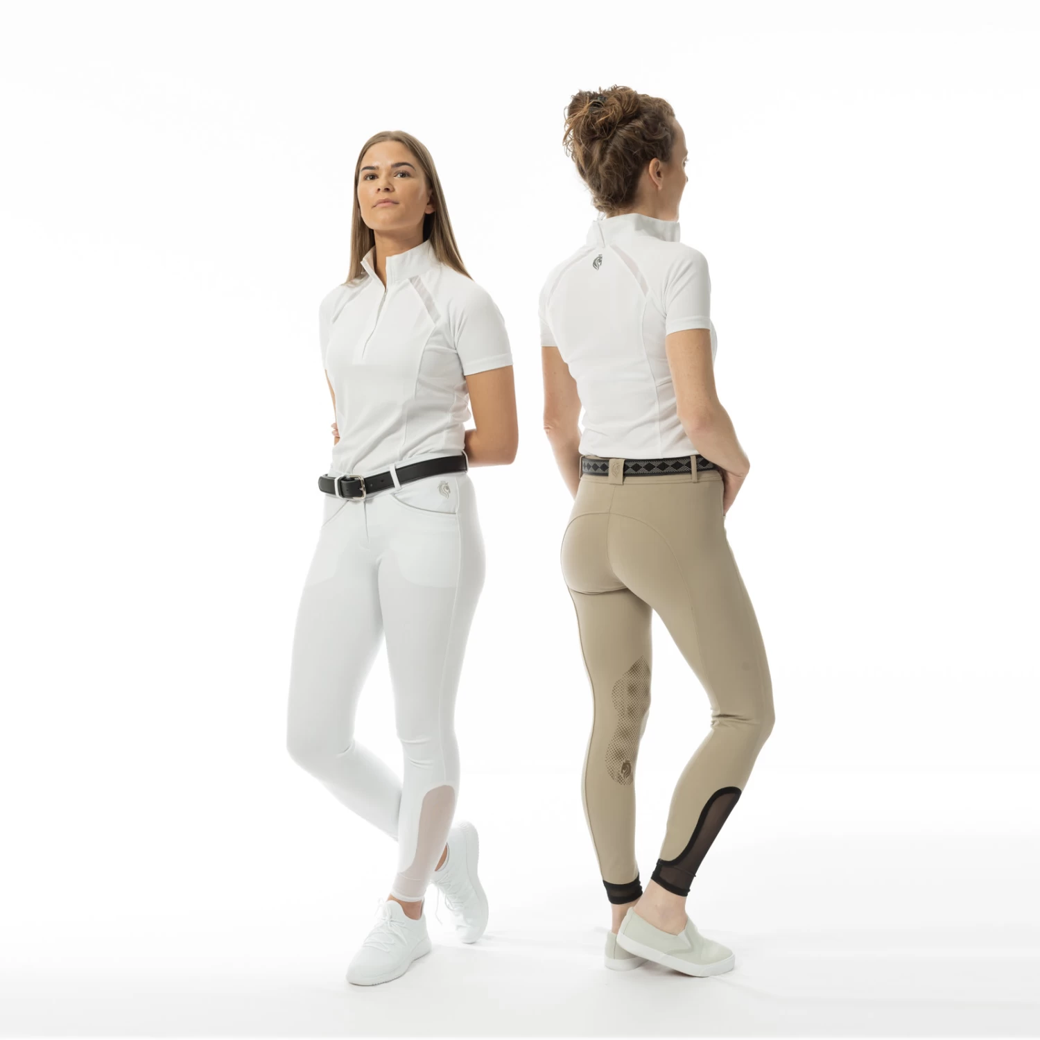 Equinavia Astrid Womens Silicone Full Seat Breeches - White/Light Gray - Image 9