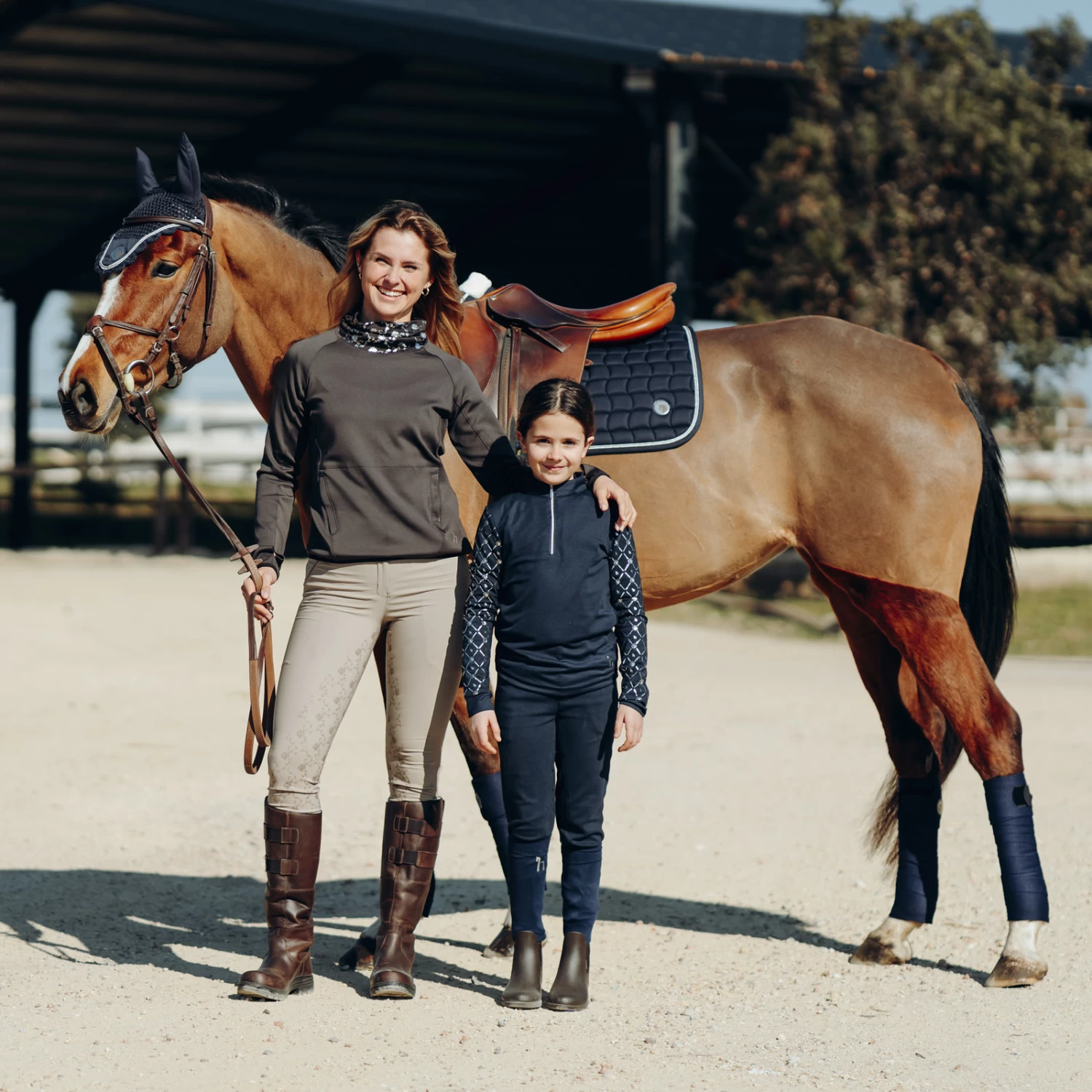 Horze Kaitlin Womens Full Seat Breeches - Plaza Taupe Light Brown - Image 6