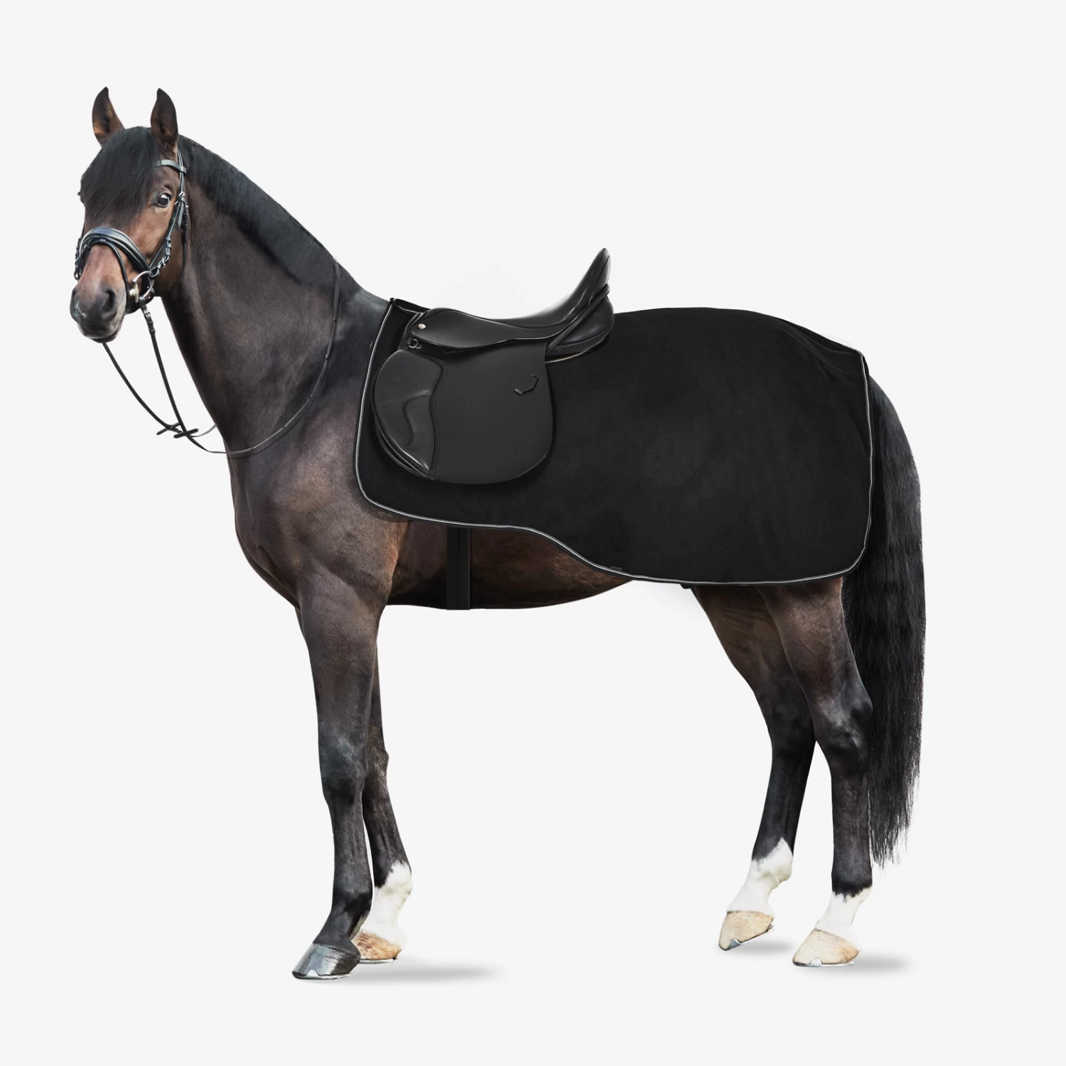 Horze Kiel Riding Rug With Fleece - Dark Navy - Image 9
