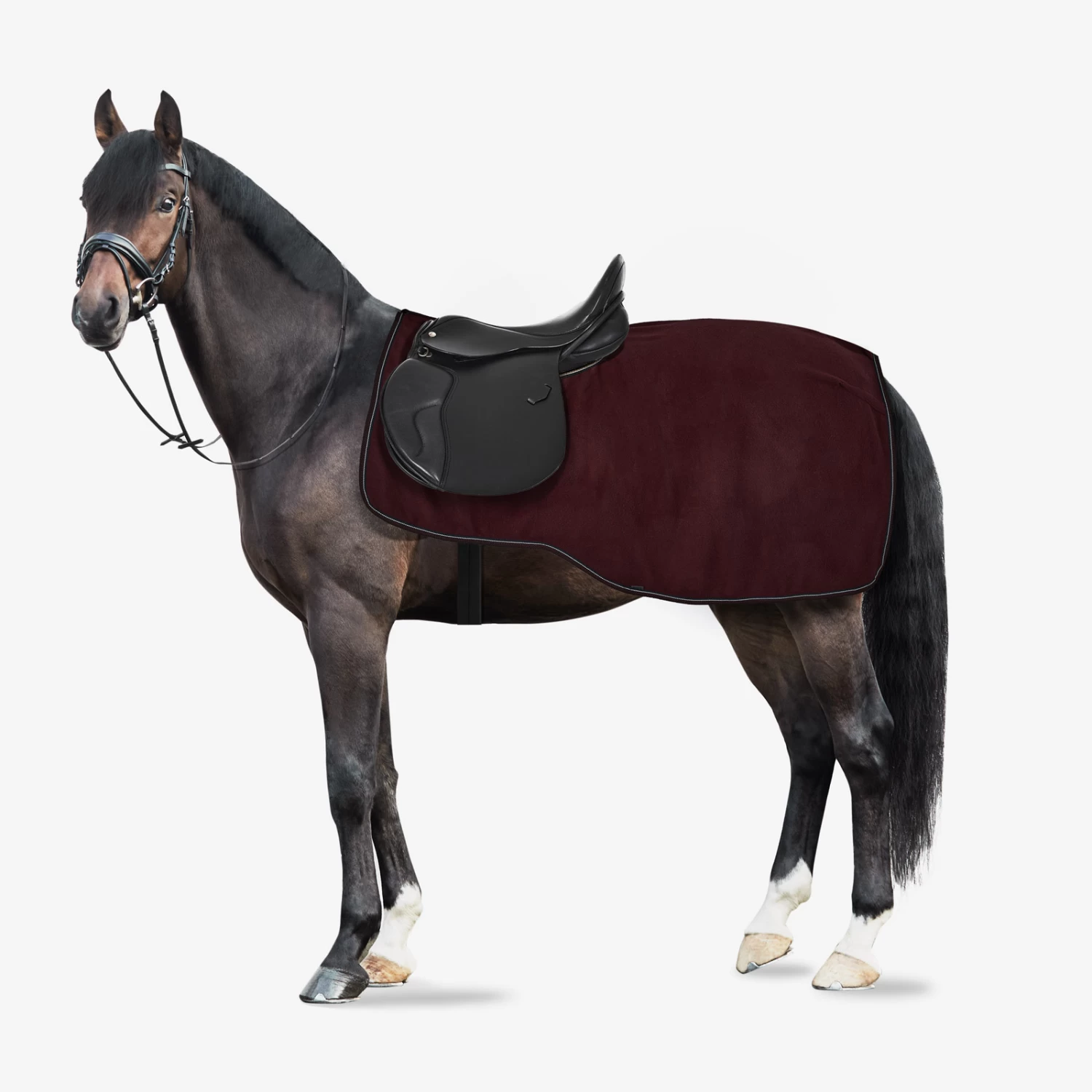 Horze Kiel Riding Rug With Fleece - Dark Navy - Image 8