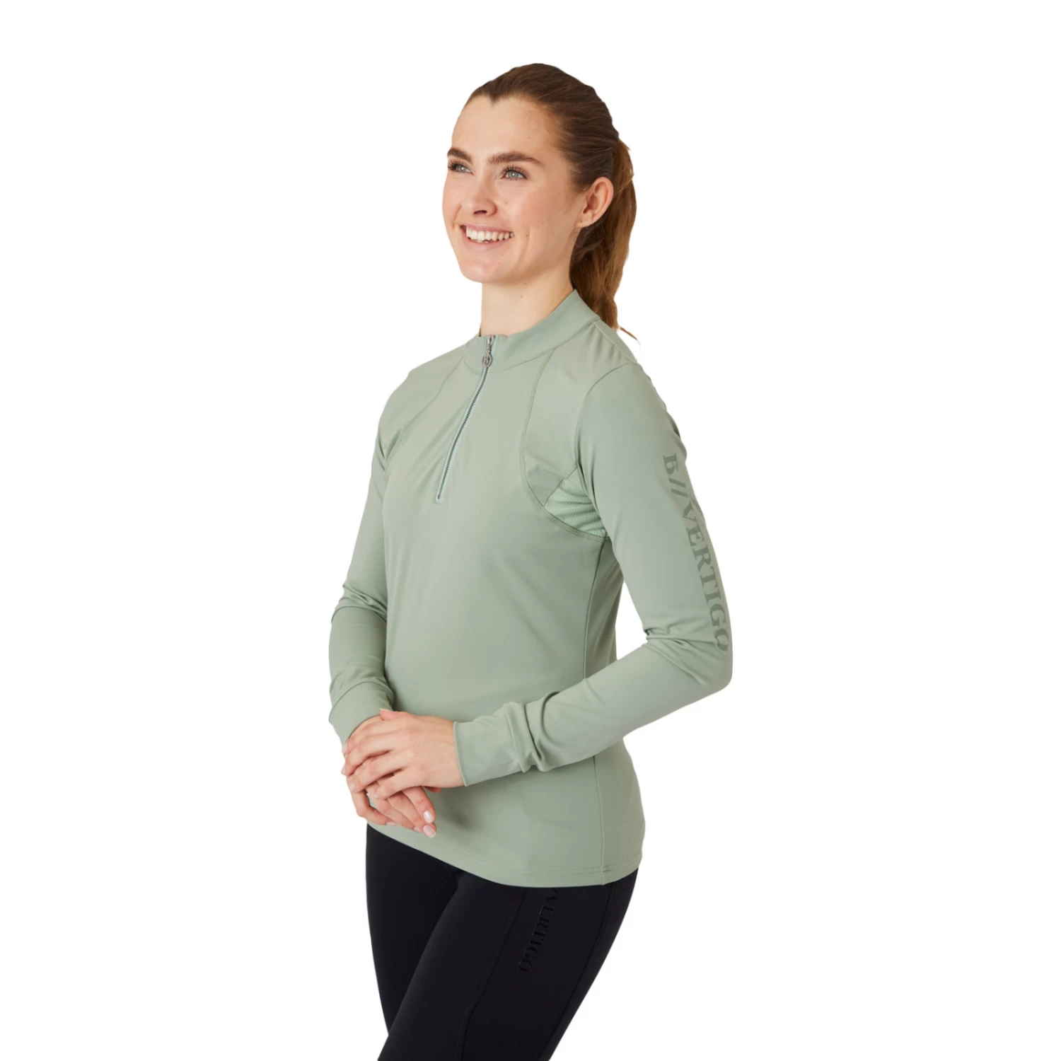 B Vertigo Inez Technical Long Sleeved Shirt - Lily Pad - Image 6