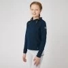 Horze Lou Kids Technical Training Shirt With High Neck - Obscure Night Dark Blue