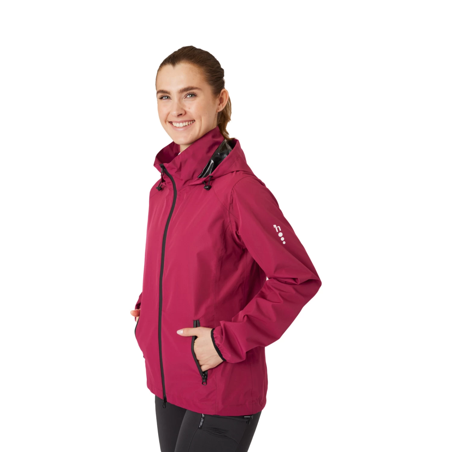 Horze Stella Waterproof Shell Jacket - Anemone Dark Pink - Image 8